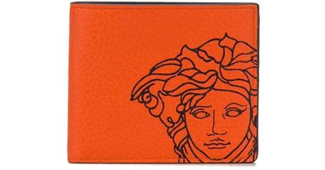 versace orange wallet|Versace wallet cheap.